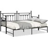 Lova Dienos lovos rėmas Juoda 80 x 200 cm Plienas