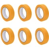 Dažytojo maskavimo juostos 6 vnt. Geltona 30mm x 50m Popierius