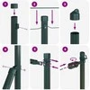 Tvorelės stulpas 13 pcs Žalia Plienas