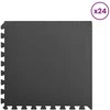 Baseino grindų kilimas 24 pcs Juoda 8,64 ㎡ EVA puta