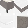 Kiemas lova su čiužiniu su LED Taupe 80 x 200 cm audinys