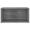 Dėžė vinilinėms plokštelėms, pilka, 71x34x36cm, mediena