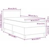 LED Čiužinio Lova Tamsiai pilka ir balta 90 x 200 cm