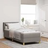 Kiemas lova su pagalve Tortora 200 x 80 cm audinys