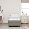 LED Čiužinio Lova su LED juostelėmis Taupe 80 x 200 cm audinys