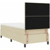 Kiemas lova su čiužiniu Kreminė 100 x 200 cm audinys