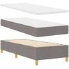 Kiemas lova su čiužiniu su galvūgalio Taupe 80 x 200 cm audinys