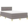 LED Čiužinio Lova su LED juostelėmis Taupe 120 x 200 cm audinys