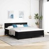 Kiemas lova su LED juostelėmis Juoda 180 x 200 cm audinys