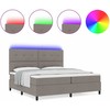 Kiemas lova su LED juostelėmis Tortora 200 x 200 cm audinys
