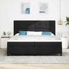 Kiemas lova su LED juostelėmis Juoda 200 x 200 cm audinys