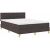 LED Čiužinio Lova Tamsiai rudas 140 x 190 cm audinys