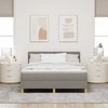 LED Čiužinio Lova su LED juostelėmis Taupe 160 x 200 cm audinys