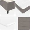 Kiemas lova su čiužiniu su galvūgalio Taupe 90 x 200 cm audinys