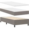 Kiemas lova su čiužiniu su galvūgalio Taupe 90 x 200 cm audinys