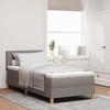 LED Čiužinio Lova su galvūgalio Taupe 80 x 200 cm audinys