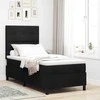Kiemas lova su LED juostelėmis Juoda 90 x 200 cm audinys