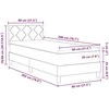 LED Čiužinio Lova su galvūgalio Juoda 80 x 200 cm Aksomas