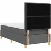 Kiemas lova su čiužiniu Tamsiai pilka 90 x 200 cm audinys