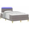 LED Čiužinio Lova su LED juostelėmis Taupe 120 x 190 cm audinys