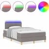 LED Čiužinio Lova su LED juostelėmis Taupe 120 x 190 cm audinys