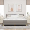 LED Čiužinio Lova su galvūgalio Taupe 180 x 200 cm audinys