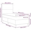 LED Čiužinio Lova su galvūgalio Kremas ir balta 100 x 200 cm