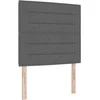 Kiemas lova su pagalve Tamsiai pilka 90 x 190 cm audinys