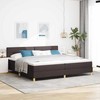 Kiemas lova su pagalve Tamsiai rudas 200 x 200 cm audinys