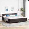 Kiemas lova su pagalve Tamsiai rudas 200 x 200 cm audinys