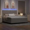 Kiemas lova su LED juostelėmis Tortora 180 x 200 cm audinys