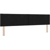 Kiemas lova su galvūgalio Juodas 200 x 200 cm audinys
