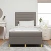 LED Čiužinio Lova su čiužiniu Taupe 120 x 200 cm audinys