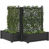 Didelis vazonas su treliu 2 pcs Antracito 143 x 143 x 133,5 cm