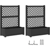 Didelis vazonas su treliu 2 pcs Antracito 143 x 143 x 133,5 cm