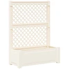 Didelis vazonas su treliu 2 pcs Balta 143 x 143 x 133,5 cm PP