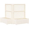 Didelis vazonas su treliu 2 pcs Balta 143 x 143 x 133,5 cm PP