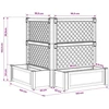 Didelis vazonas su treliu 2 pcs Balta 143 x 143 x 133,5 cm PP