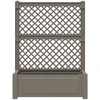 Didelis vazonas su treliu Pilka 99,5 x 43 x 133,5 cm PP