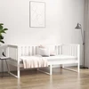 Dieninė lova be čiužinio Balta 100x200 cm medžio masyvo pušis