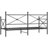 Dieninė lova be čiužinio Juoda 90x200 cm Plienas