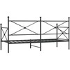 Dieninė lova be čiužinio Juoda 90x200 cm Plienas