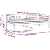Dienos lova su čiužiniu Vaškas rudas ir baltas 90 x 200 cm