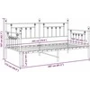 Lova Dienos lovos rėmas Balta 107 x 203 cm Plienas