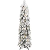 Dirbtinė apšviesta Kalėdų eglutė su 80 LED ir sniegu, 150cm