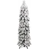Dirbtinė apšviesta Kalėdų eglutė su 80 LED ir sniegu, 150cm
