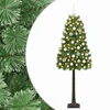 Dirbtinė eglutė su lankstomomis šakomis ir bumbulais 120 cm
