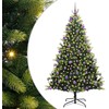 Dirbtinis sulankstomas Kalėdų medis su 300 LED Žalia 210 cm