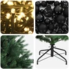 Dirbtinė kalėdinė eglutė su rutuliuku 120 cm 150 LED