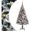 Dirbtinė Kalėdų eglutė Balta 150 cm PVC ir Plienas ir Plastikas